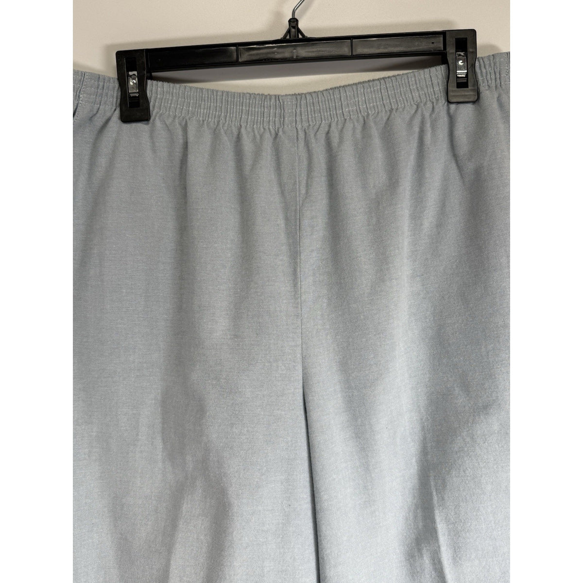 Alfred Dunner 16P Pull-On Pants Blue Cotton Blend Petite Straight Leg
