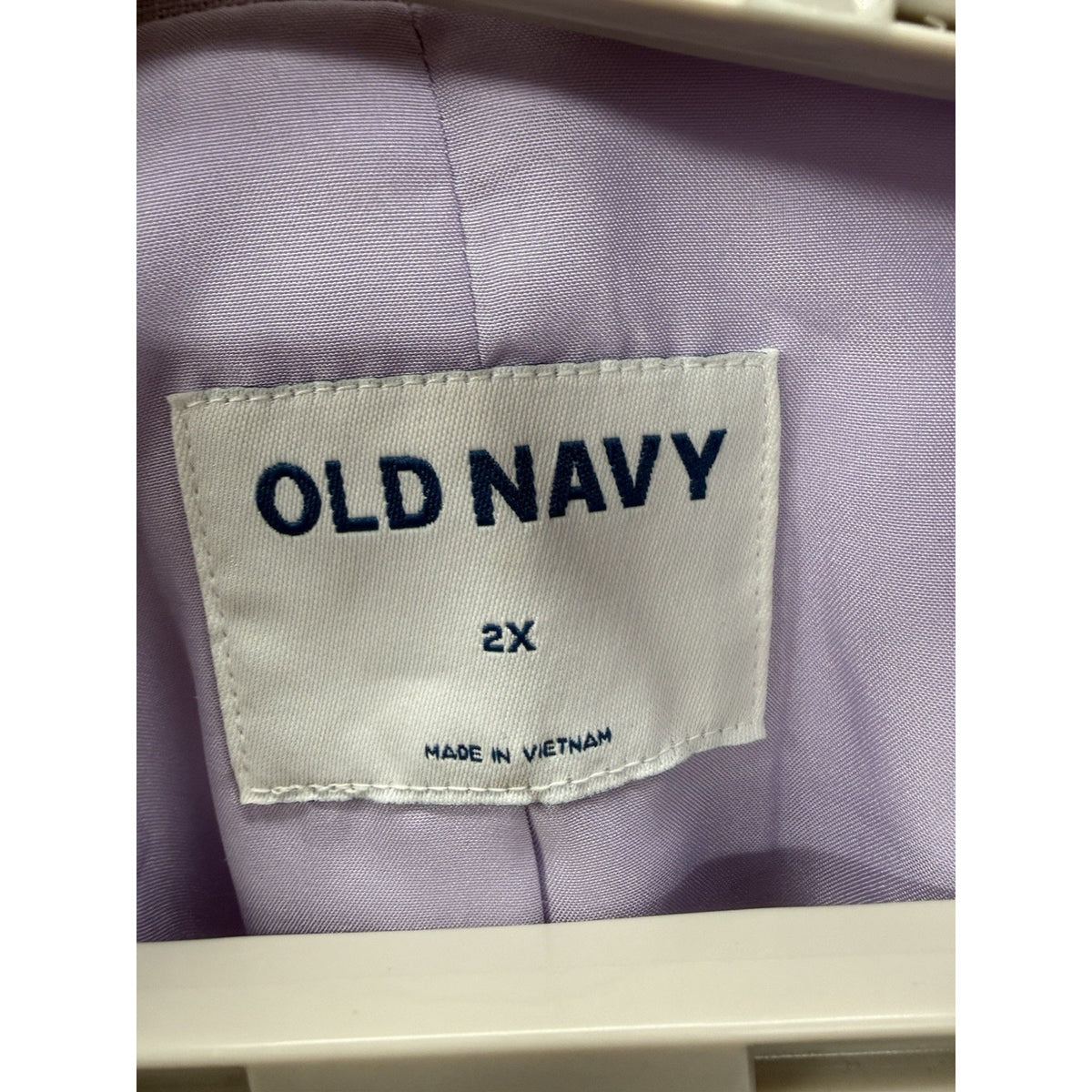 Old Navy Women’s 2X Lavender Linen Blend Blazer Double Breasted Lined Jacket
