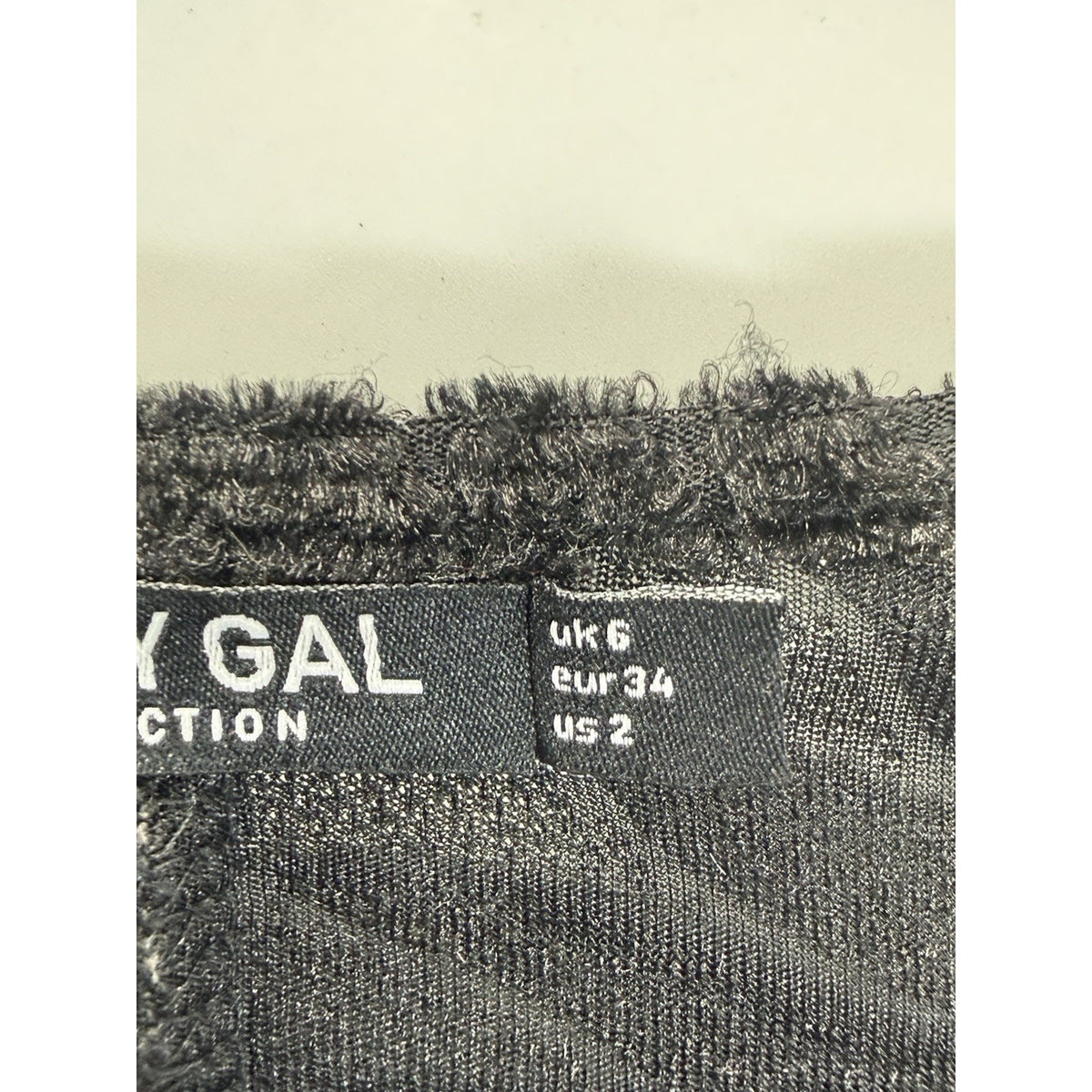 Nasty Gal US Sz 2 Black Velvet Burnout Tie Front Crop Top Sheer Boho Y2K Goth