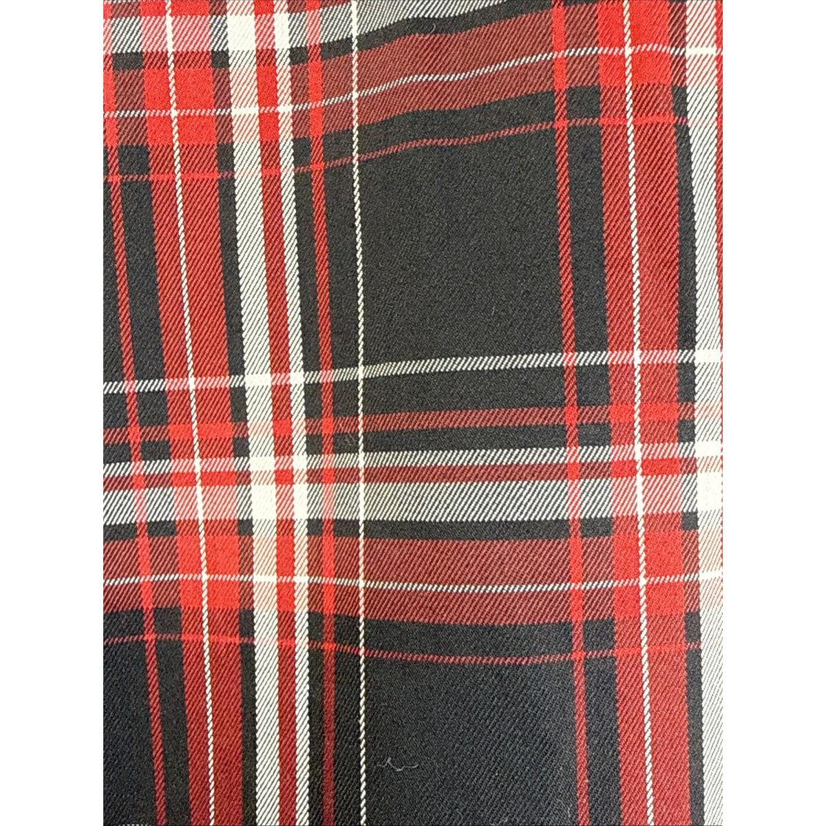Talbots Women Size 16 Red Black Plaid Ruffle Front Button Down Stretch Shirt NWT