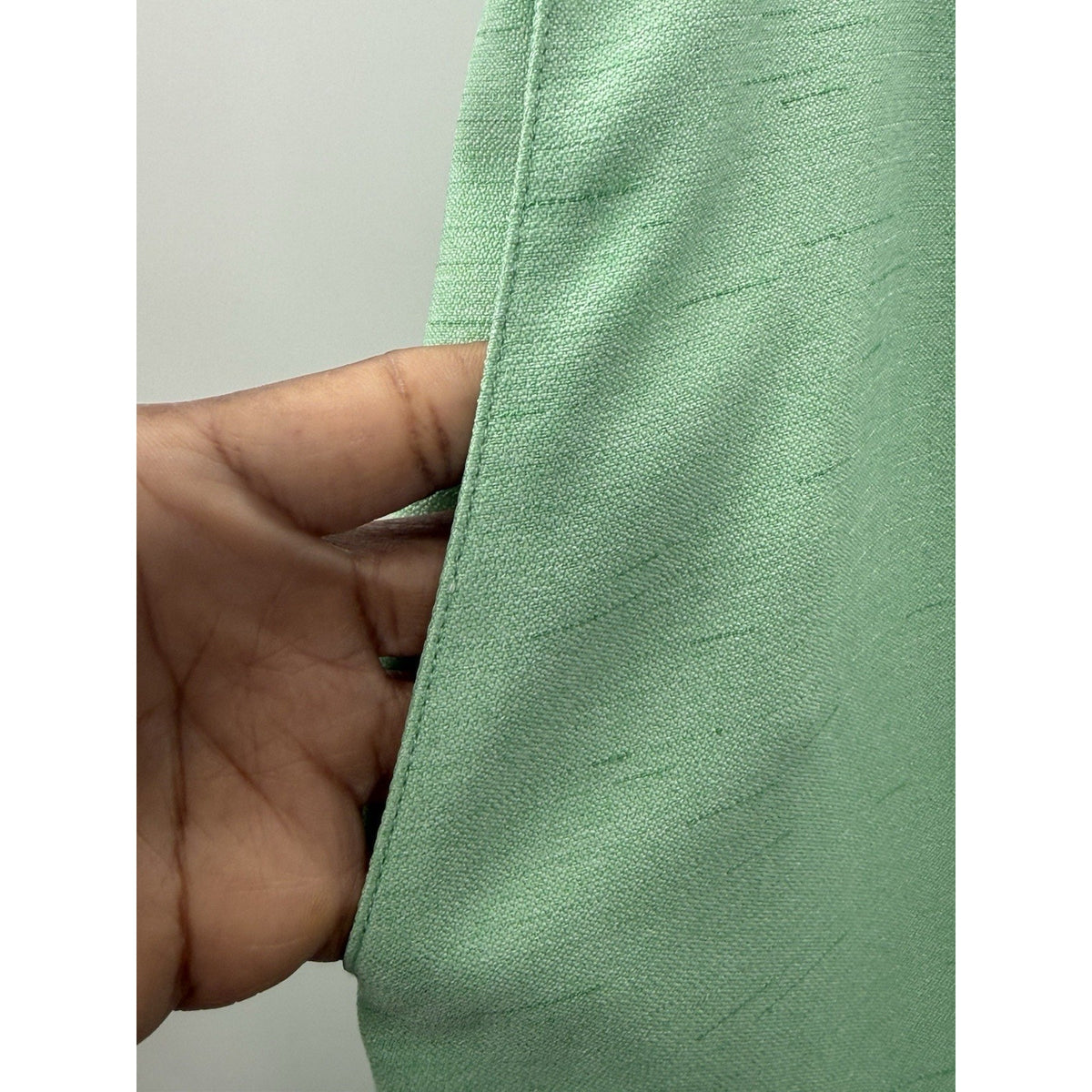 Alfred Dunner Women's 16 W Green Straight Leg Pants Pull On Elastic Waist Flat