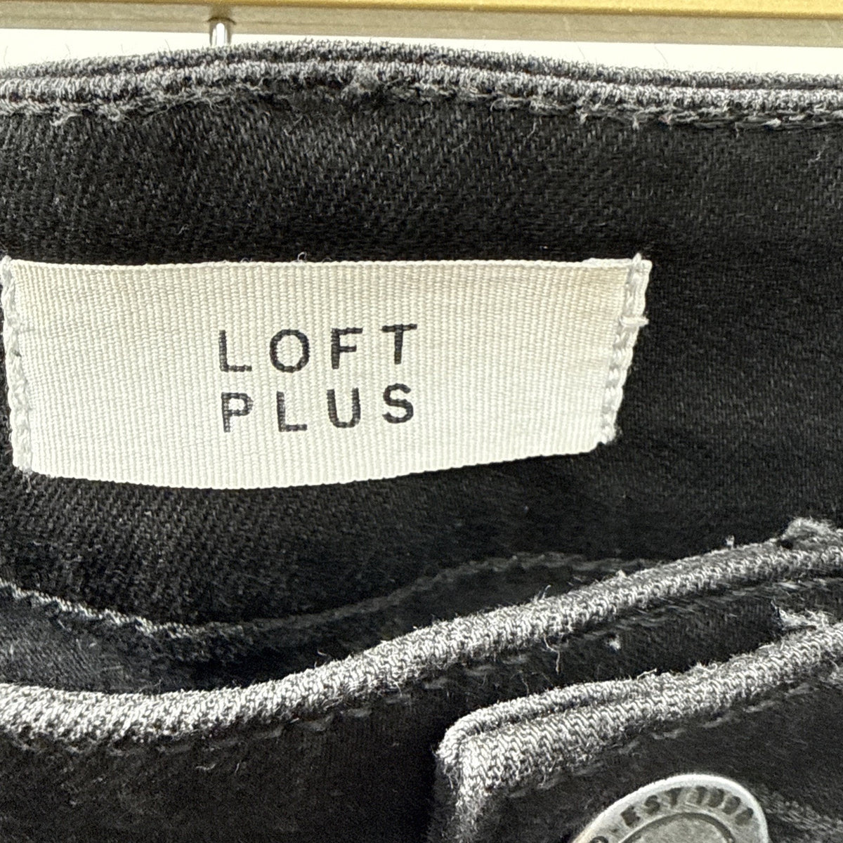 LOFT Plus High Waist SkinnyJeans Women's Size 18 Black Stretch Casual Pockets