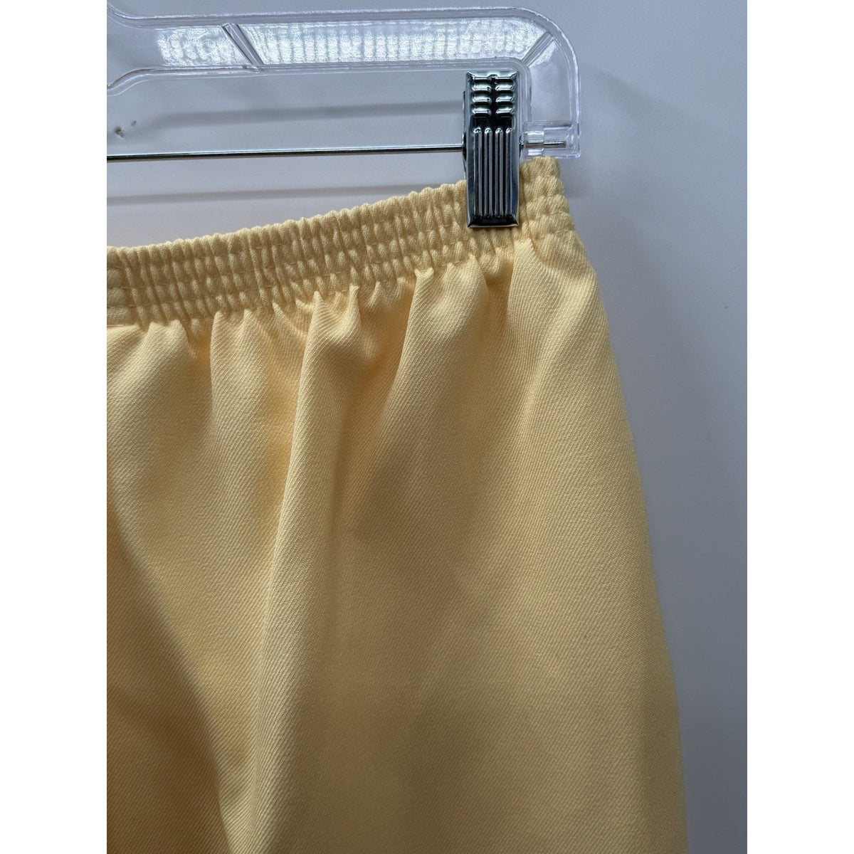 Alfred Dunner Yellow Dress Pants Women Sz 10 Petite Elastic Waist Pull On Pocket