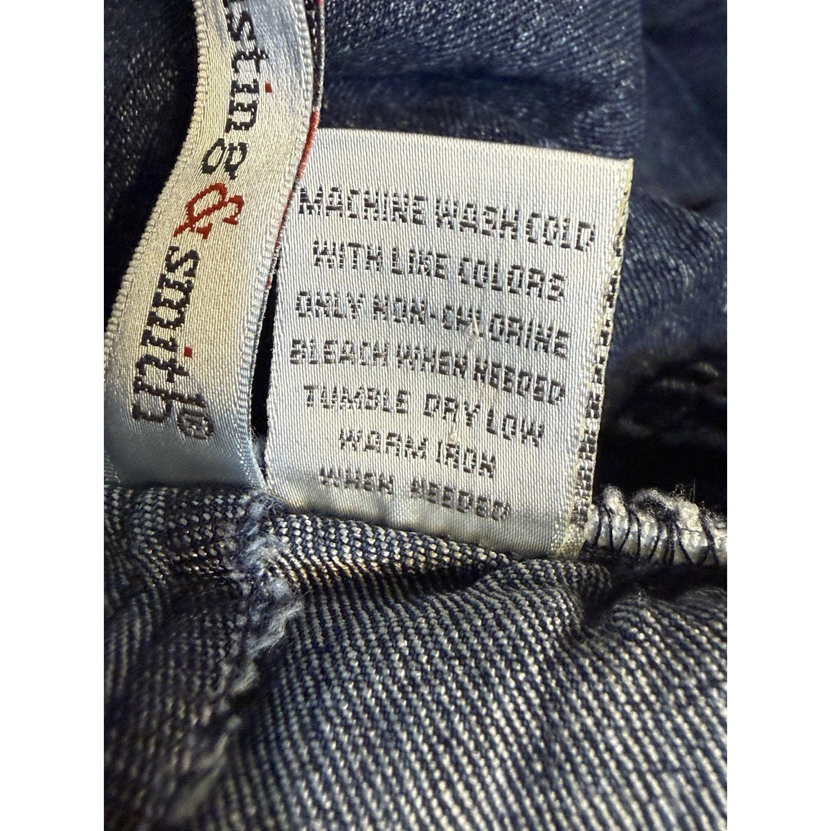 Hasting & Smith Denim Crop Pants Women Sz Large Elastic Waist