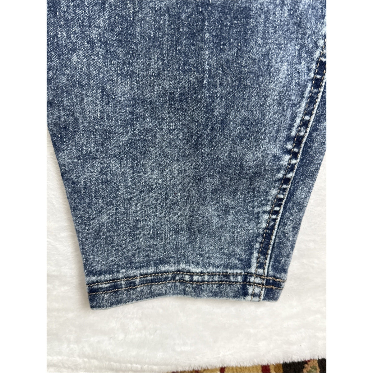 Terra & Sky Womens Jeggings Blue Acid Wash Pull On High Rise Size 3X (24W-26W)