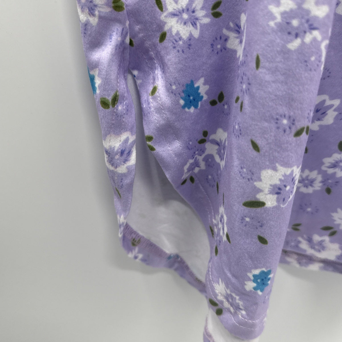 EKOUAER 4X Purple Floral House Dress Nightgown Long Sleeve Pockets Sleepwear