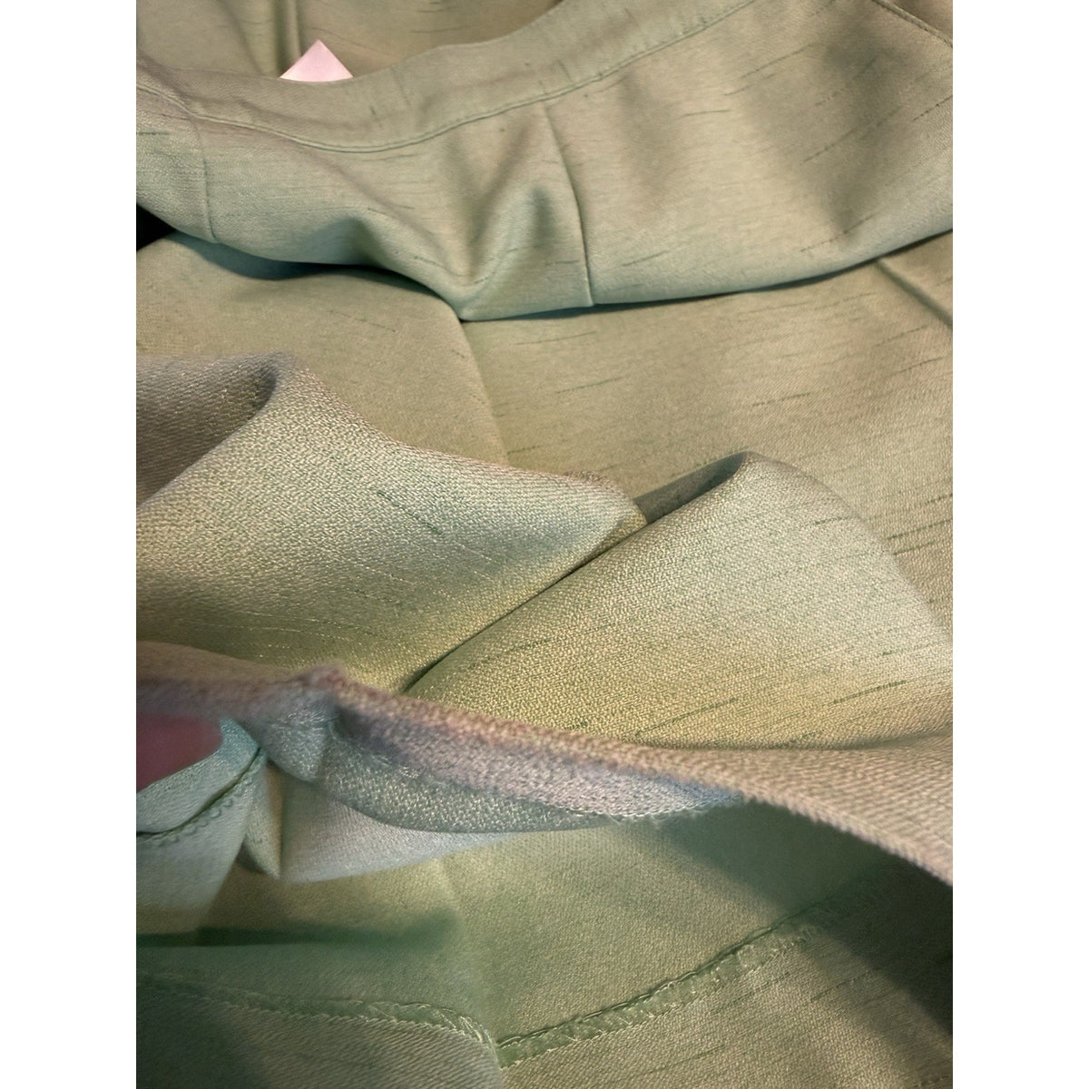 Alfred Dunner Women's 16 W Green Straight Leg Pants Pull On Elastic Waist Flat