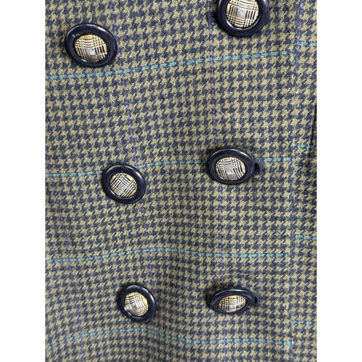 Le Suit Women’s Blazer Size 6 Brown Houndstooth Double Breasted Vintage