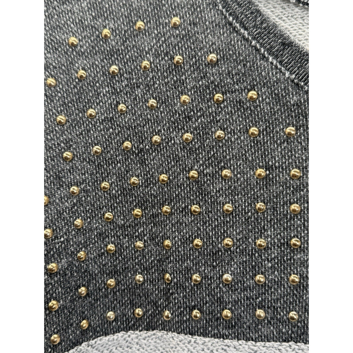Style & Co Gray Studded Colorblock Top 3/4 Sleeve Comfy Casual Size XL