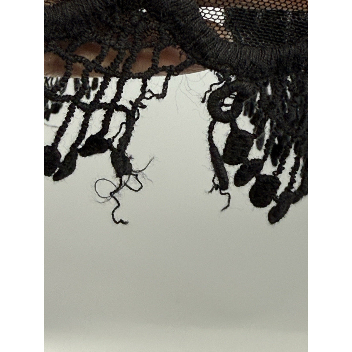 Venus Black Lace Hem Slip Dress XL Goth Dark Academia Layering (Flawed)