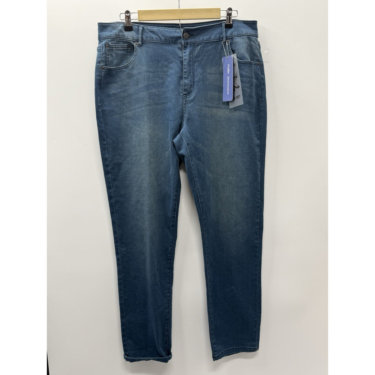 Patille Jeanswear Women’s Blue Skinny Jeans Size 14 Mid Rise Stretch Denim Pants
