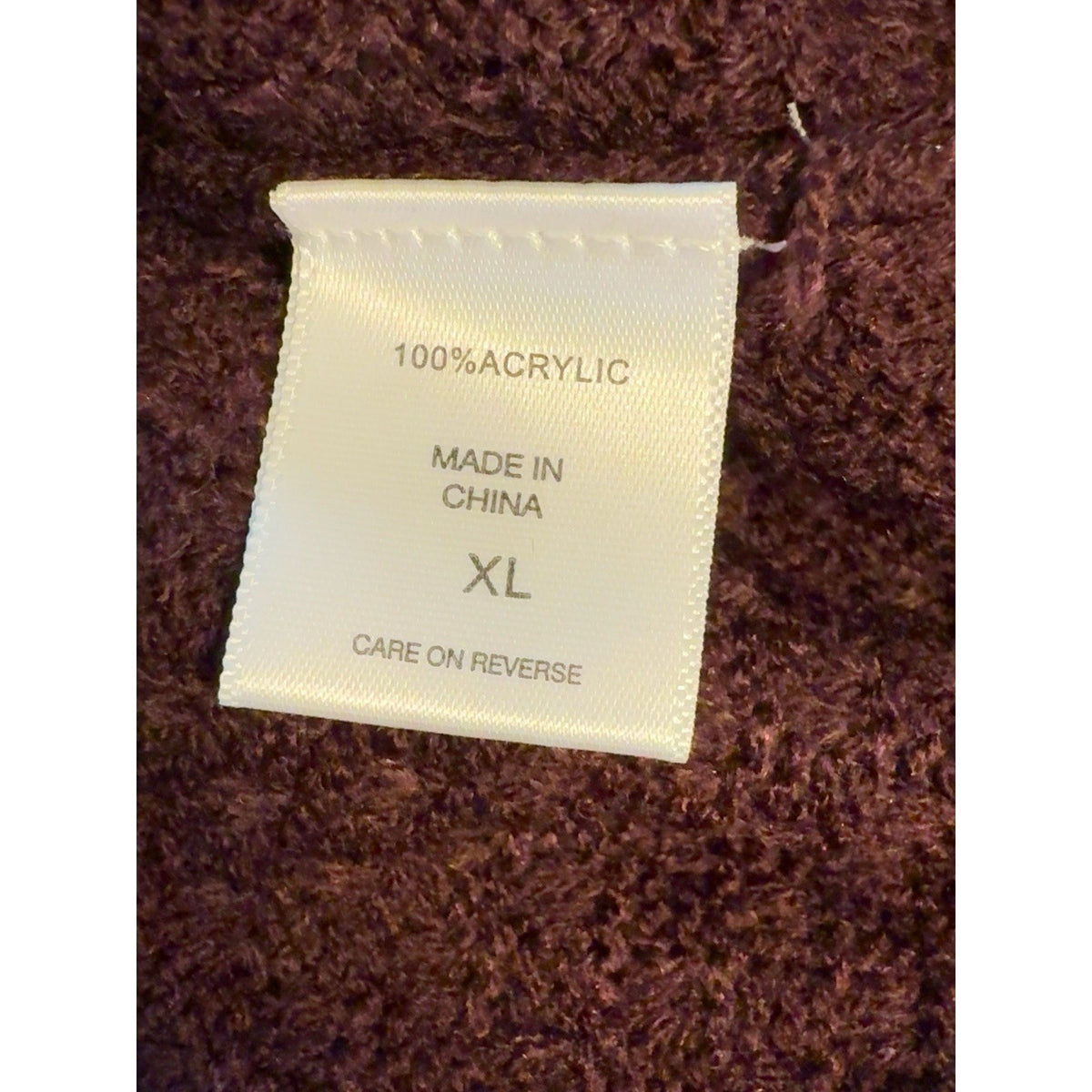 Soho New York & Company Sweater XL Burgundy Open Back Bow Tie Knit Pullover NWOT