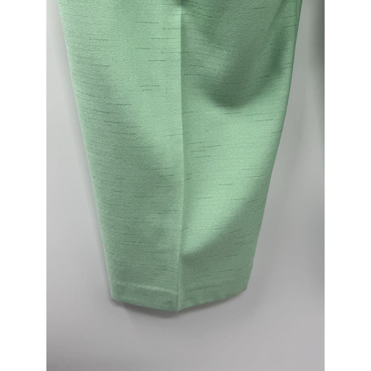 Alfred Dunner Women's 16 W Green Straight Leg Pants Pull On Elastic Waist Flat