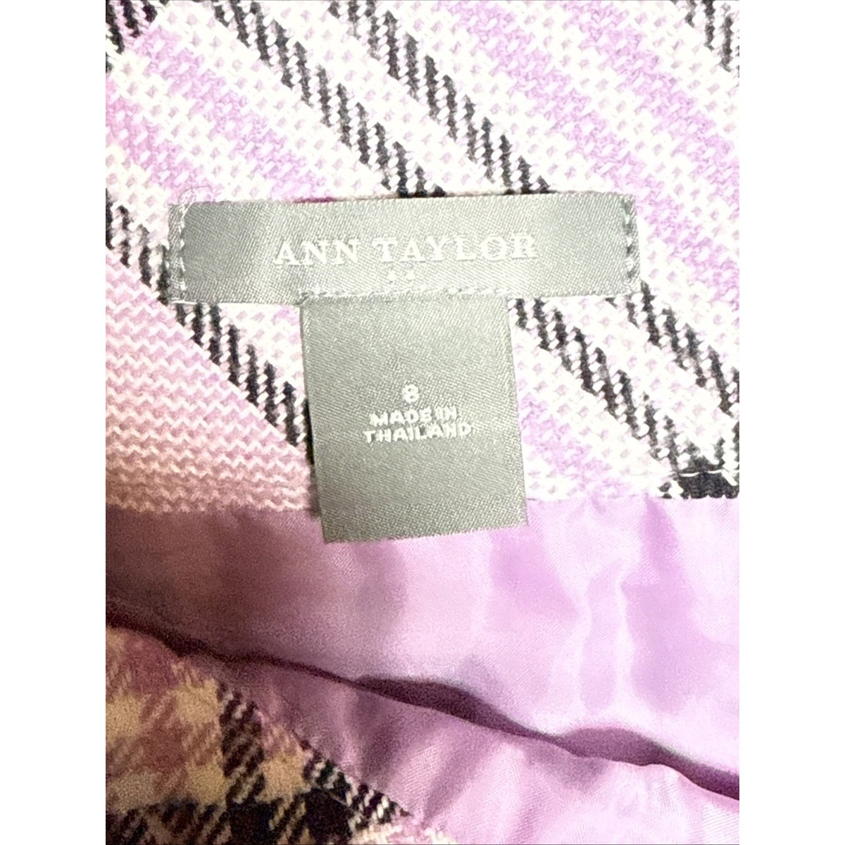 Ann Taylor Women Sz 8 Pink Plaid Mini Skirt Clueless Y2K Preppy Legally Blonde
