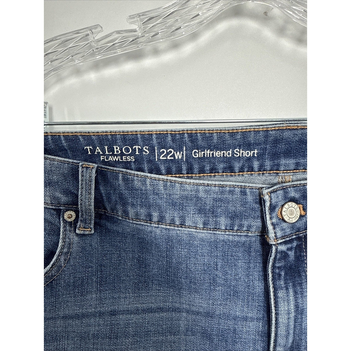 TALBOTS Flawless Girlfriend Short Women Size 22W Denim 5 Pocket