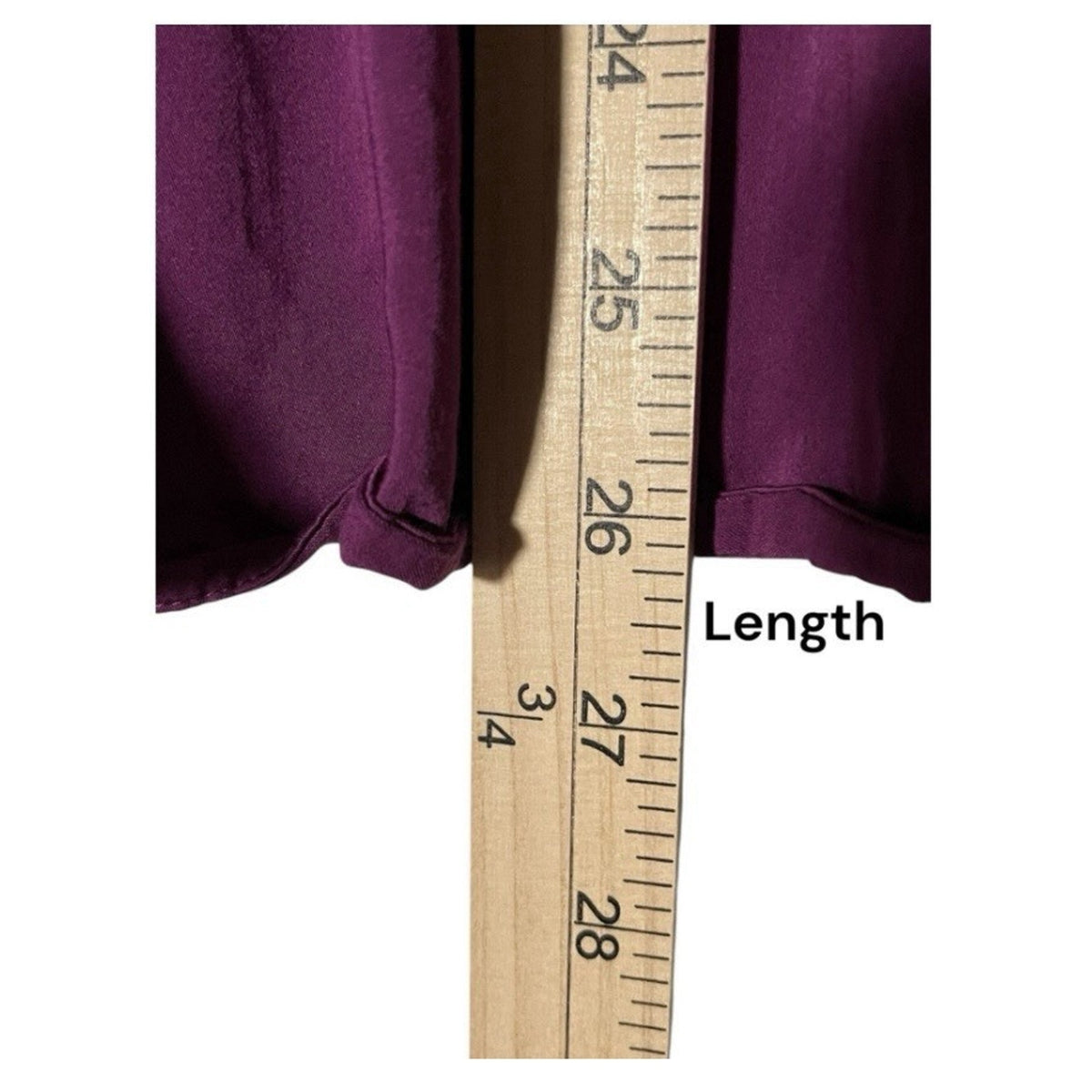 J. Jill Women's Purple Tunic Round Neck Top Ruching Blouse Shirt Size L Casual