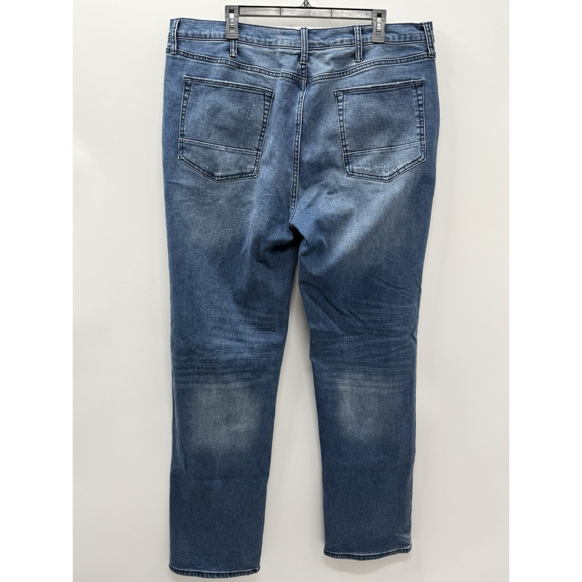 Arizona Jean Co Mens Jeans 40x36 Relaxed Straight Stretch Distressed Medium Wash