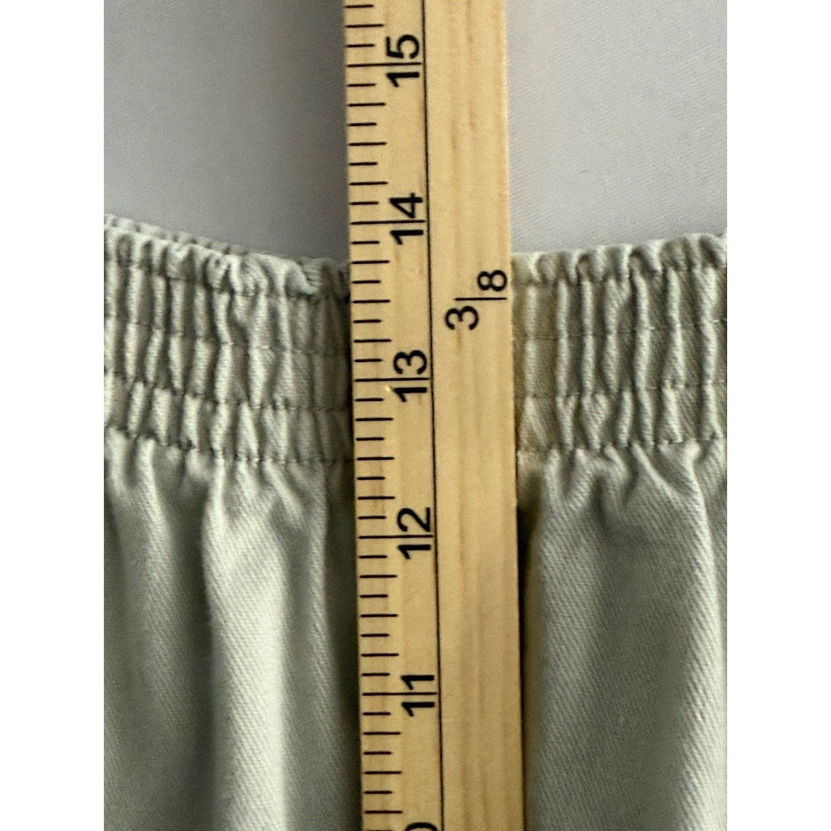 CHIC Womens Size 14 Average Vintage Khaki Beige Pull On 100% Cotton Pants 29”