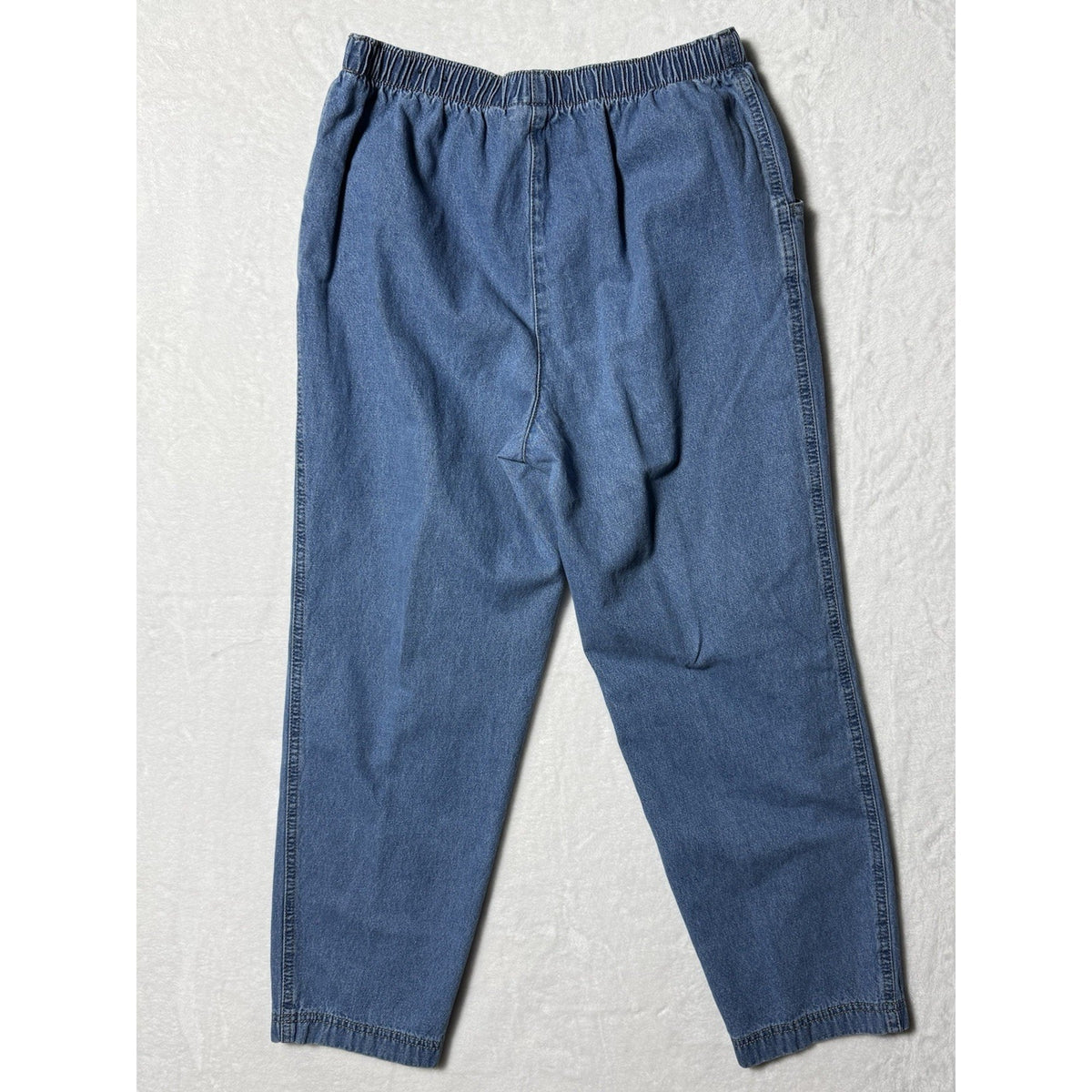 Kim Rogers Women's Petite 8P Blue Medium Wash High Rise Elastic Waist Tapered