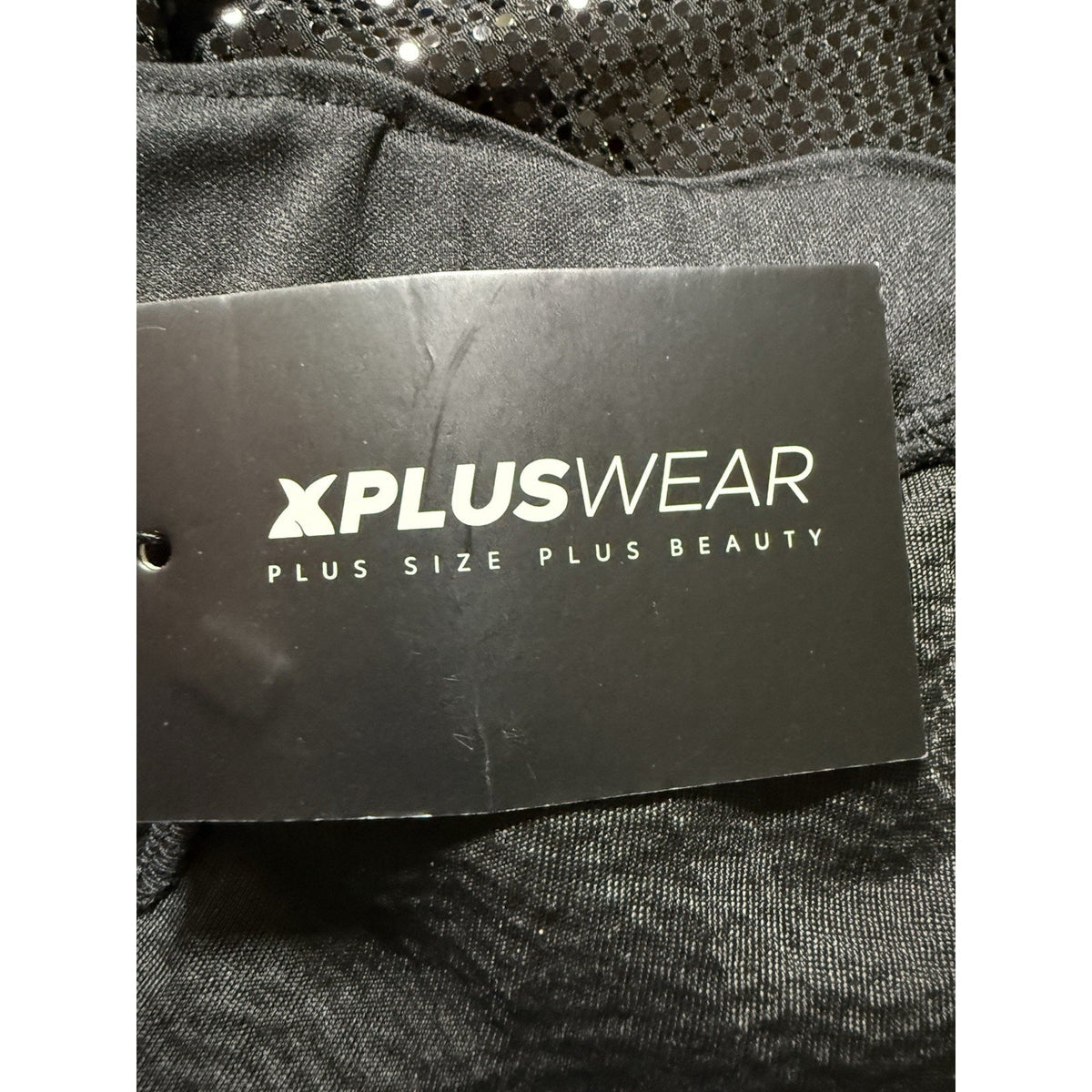 XPlusWear 4XL Black Sequin Ruched Pants Stretch Plus Size NWT Party Club