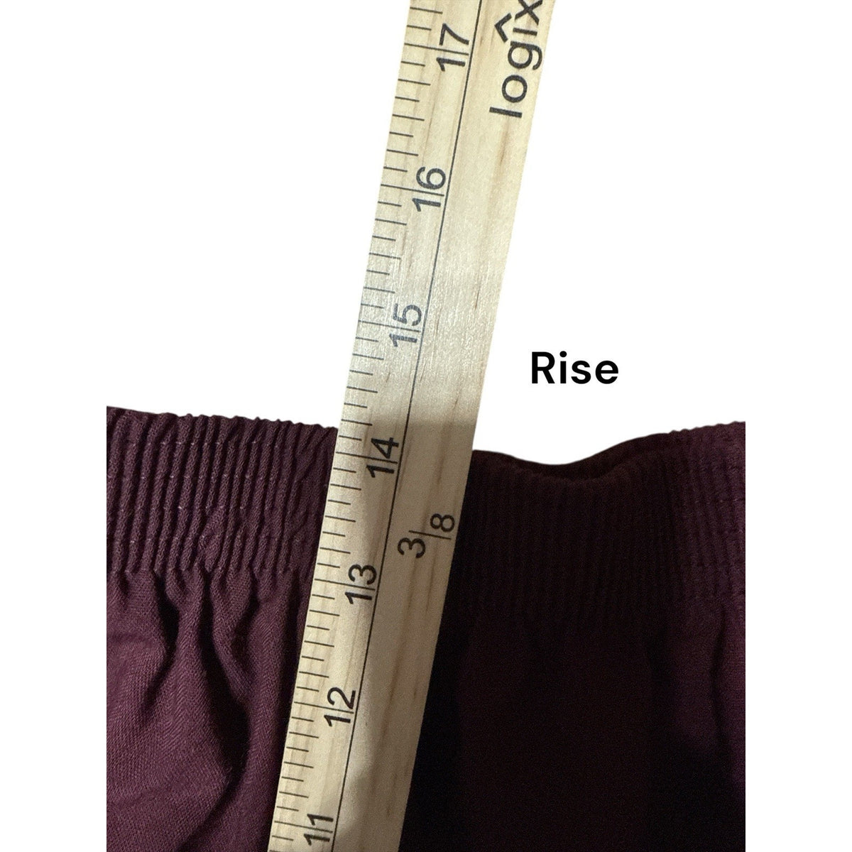 BONWORTH Women's Wine Pull-on Dress Pants SZ L Petite Elastic Waist Pockets