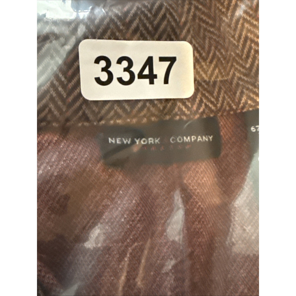 New York & Company Stretch Herringbone Blazer Jacket Women Medium Dark Academia