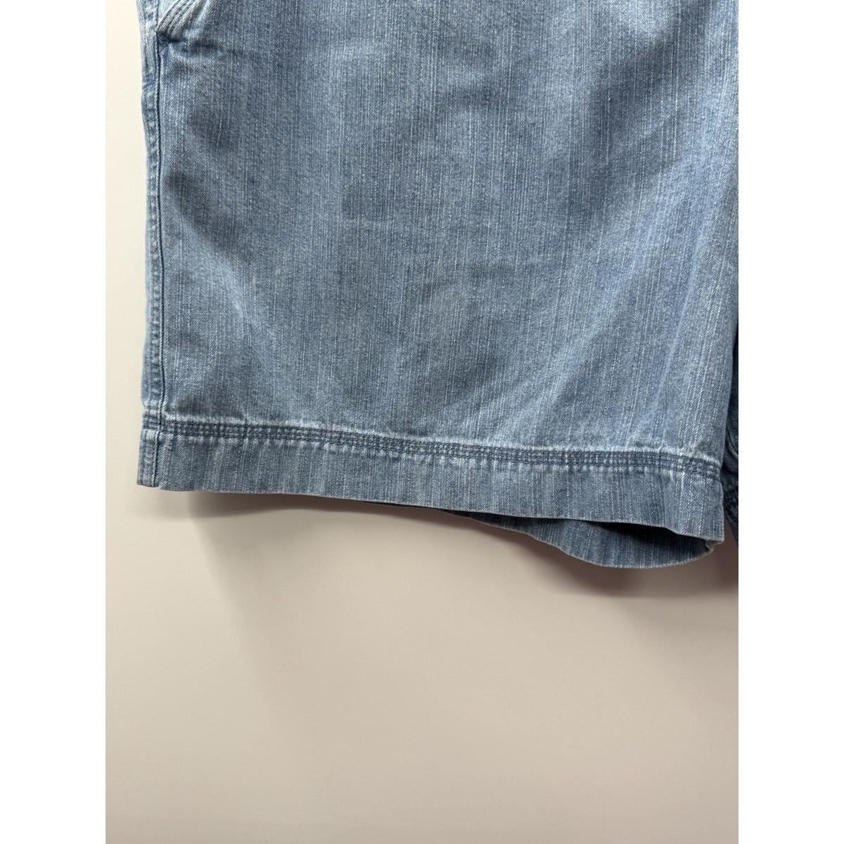 George Pull On Denim Shorts Womens XL Lt Wash Elastic Waist/Draw String Casual