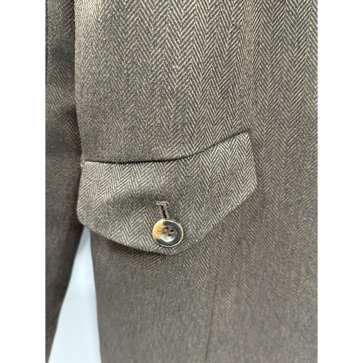 Emily Brown Herringbone Blazer Jacket Womens 12 Dark Academia