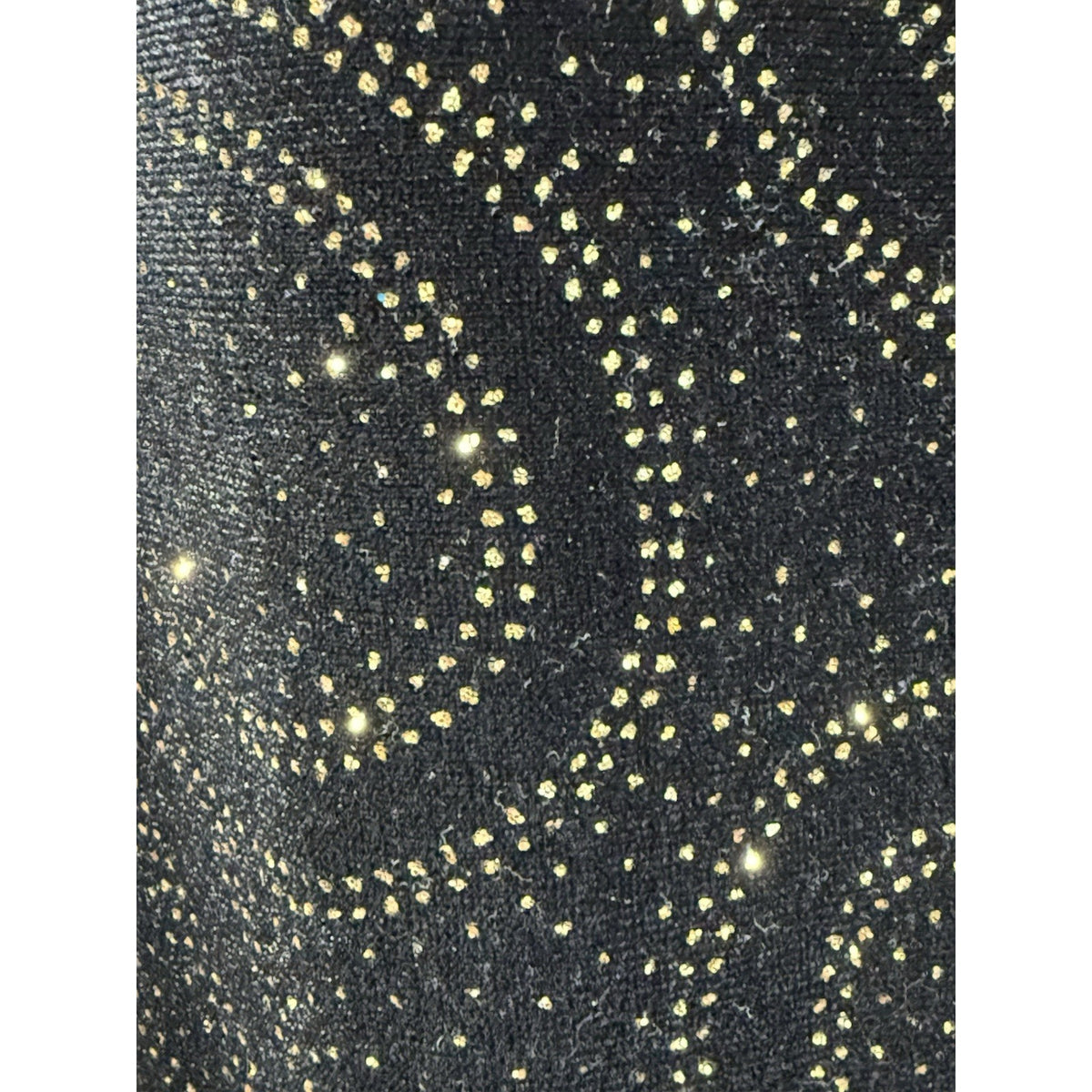 Notations Rich Black Velvet & Gold Cardigan & Cami 1 Pc Top Party Cocktail XL