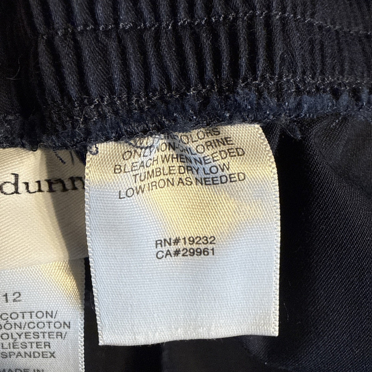Alfred Dunner Women’s Size 12 Blue Pull On Elastic Waist Straight Leg Pants