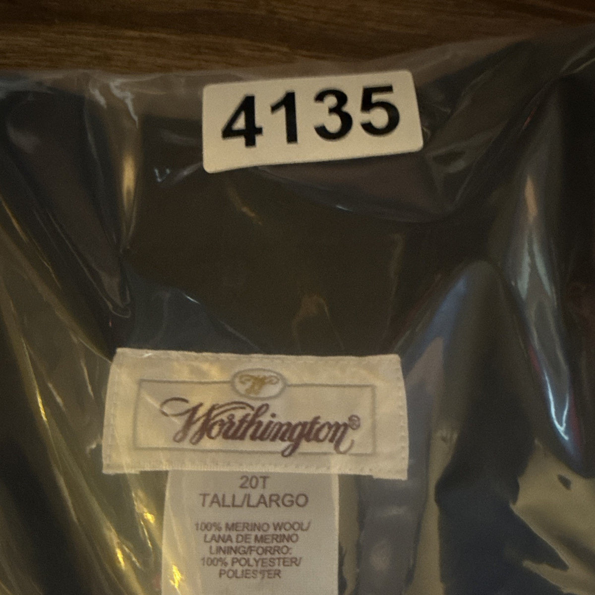 VTG Worthington Merino Wool Blazer Jacket Women 20T Navy Blue 90s Y2K 3-Button