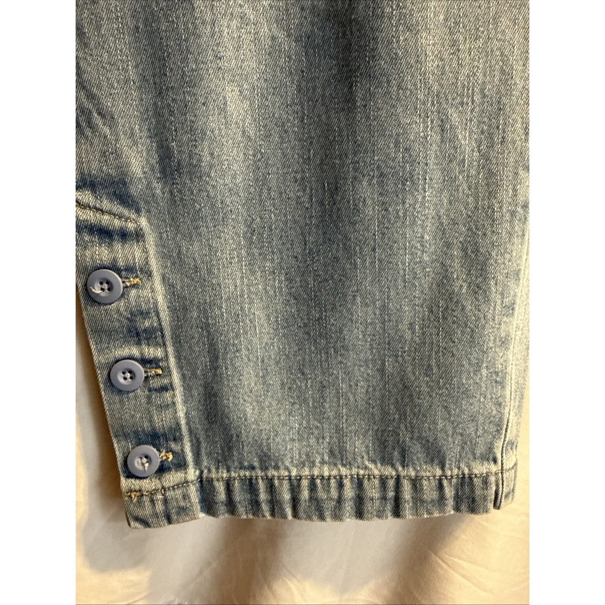 Paradise Bay Denim Capri Pants Women Size 16 Light Wash Pull On Elastic Waist