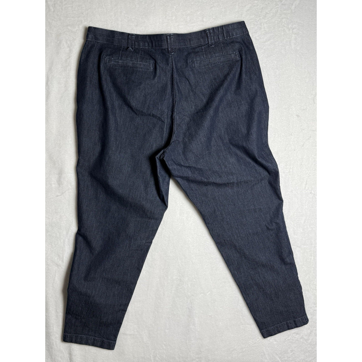Riders by Lee Women’s 18M Dark Wash Stretch Denim Capri Pants Zip Hem Pockets