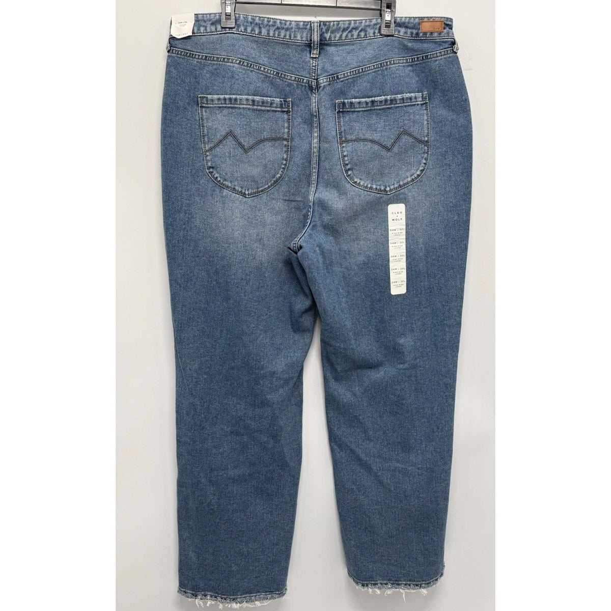 Cleo + Wolf Jeans Womens 34x32 High Rise Loose Wide Leg 100% Cotton NWOT