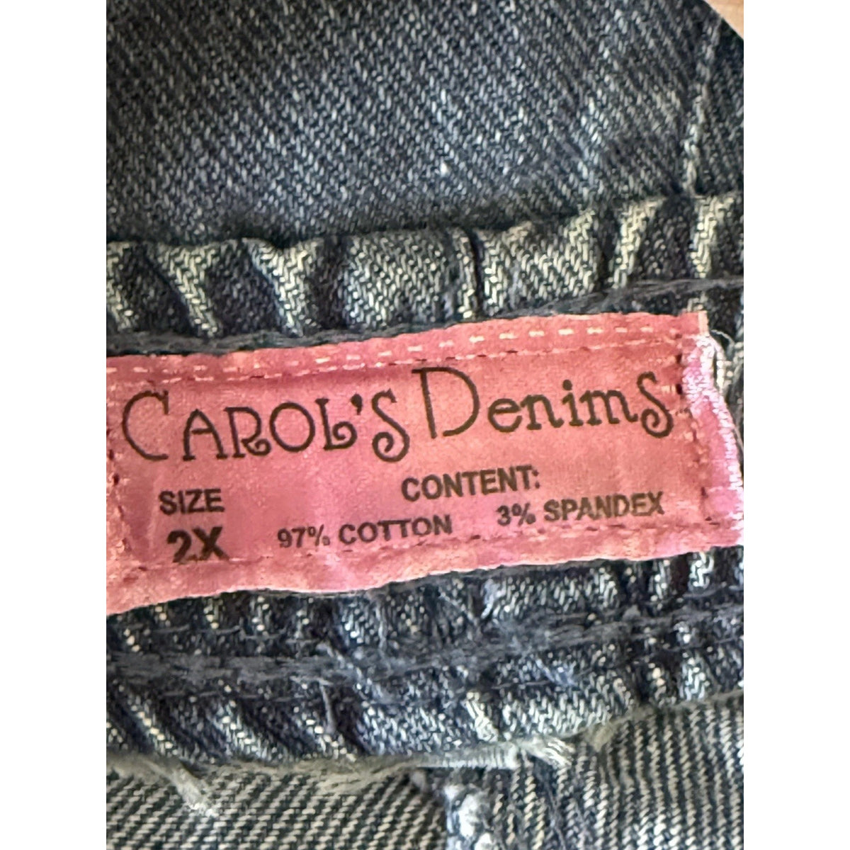 Carol's Denim's Women 2X Pull On Elastic Waist High Rise Tapered Jeans Blue