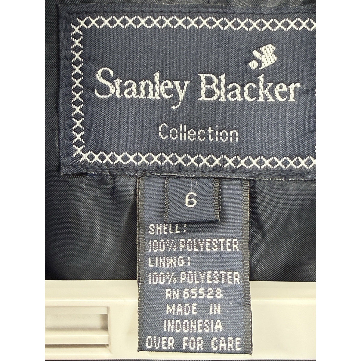 Stanley Blacker Collection Navy Blazer Womens 6 Double Breasted 90s Minimalist