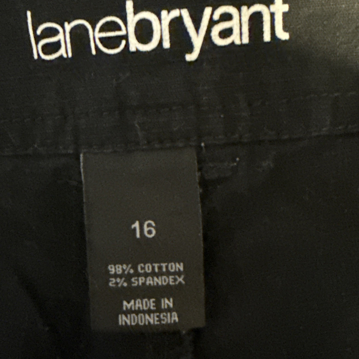 Womens Lane Byrant Black Bermuda Cargo Shorts Size 16