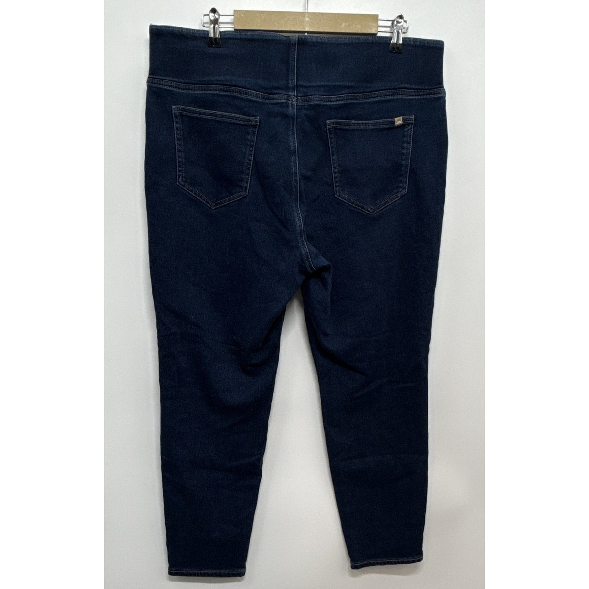 Dana Buchman Women XL Pull On Stretch Skinny Jeans Dark Wash Blue High Rise