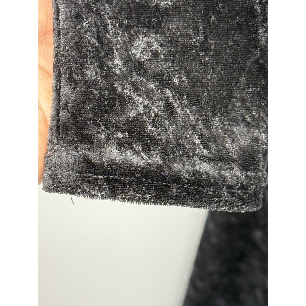 Black Crushed Velvet Maxi Dress Size 34/36 Goth Witchy Dark Academia Grunge