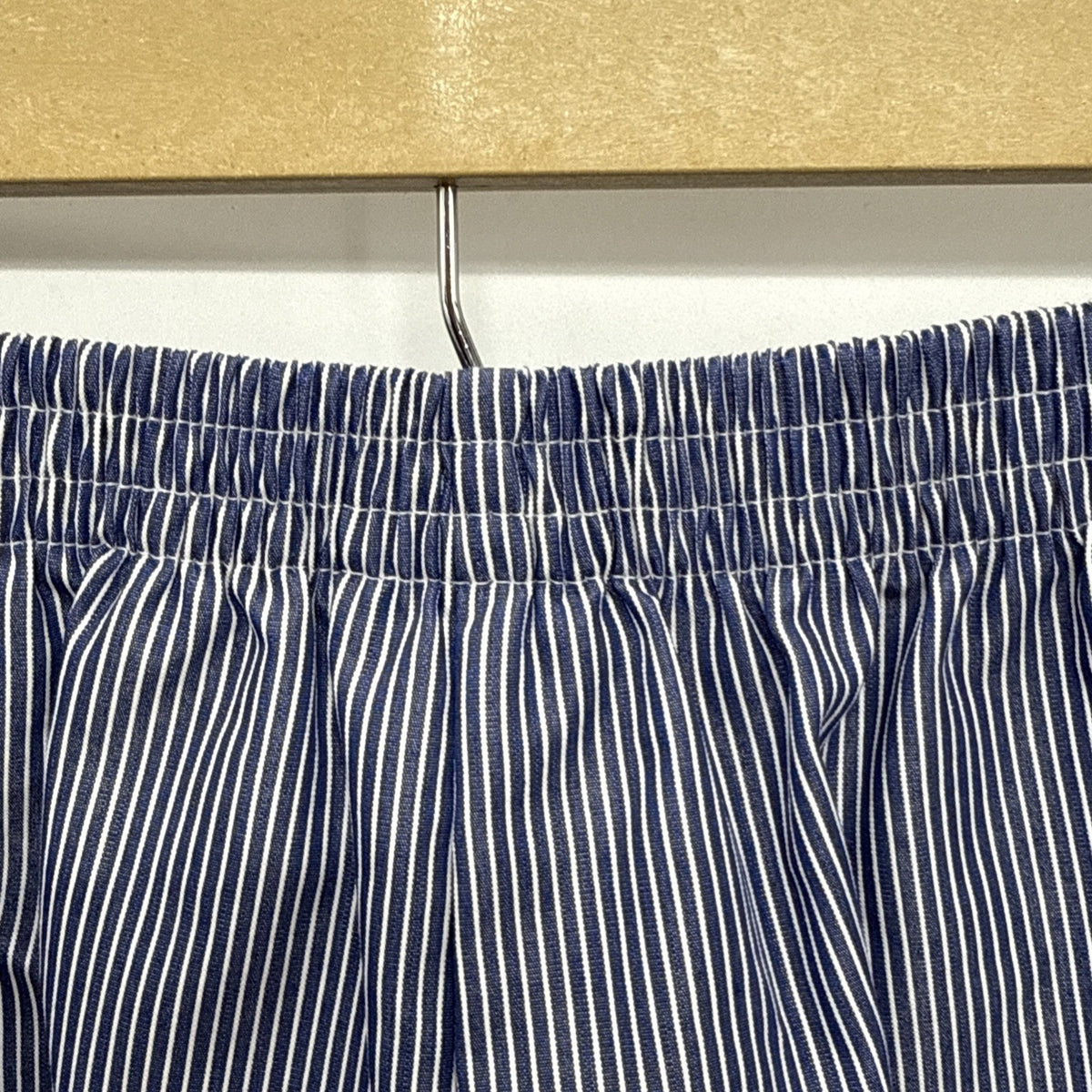 Alfred Dunner Capri Pants Women's 14 Blue White Striped Straight Leg Pull On