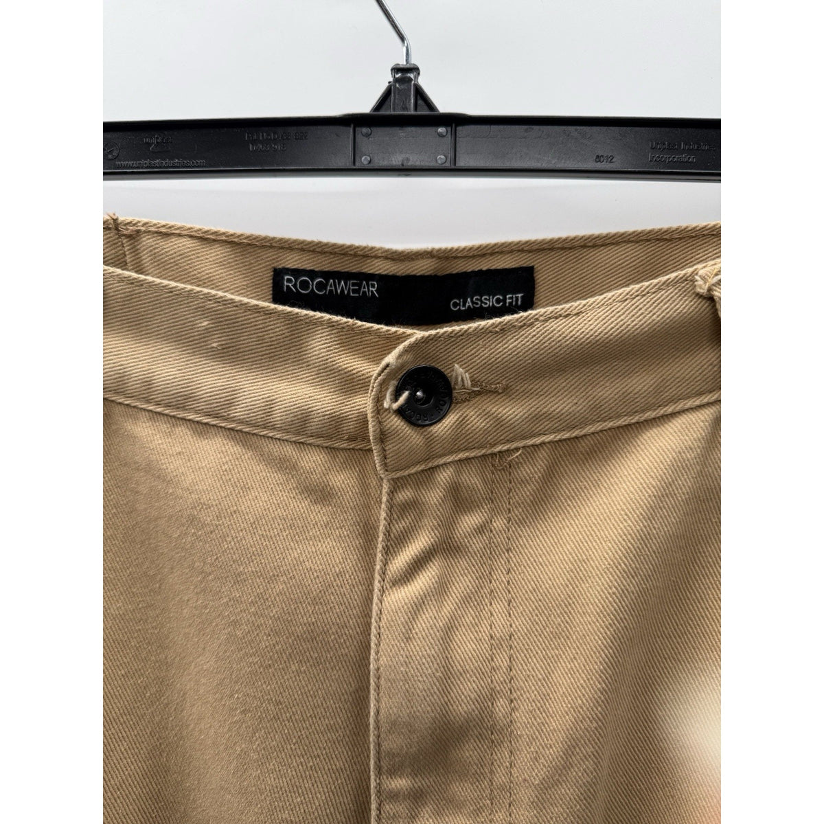 Rocawear Mens 44x32 Tan Jeans 100% Cotton Straight Leg Y2K Hip Hop Casual Pants