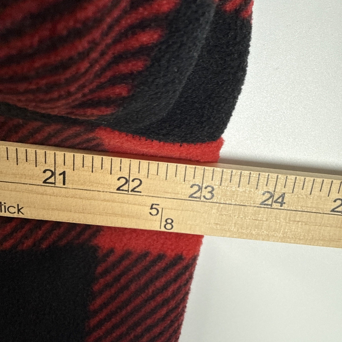 Lands End Women's L Buffalo Plaid Fleece 1/4 Zip Pullover Red Black NWT Flawed