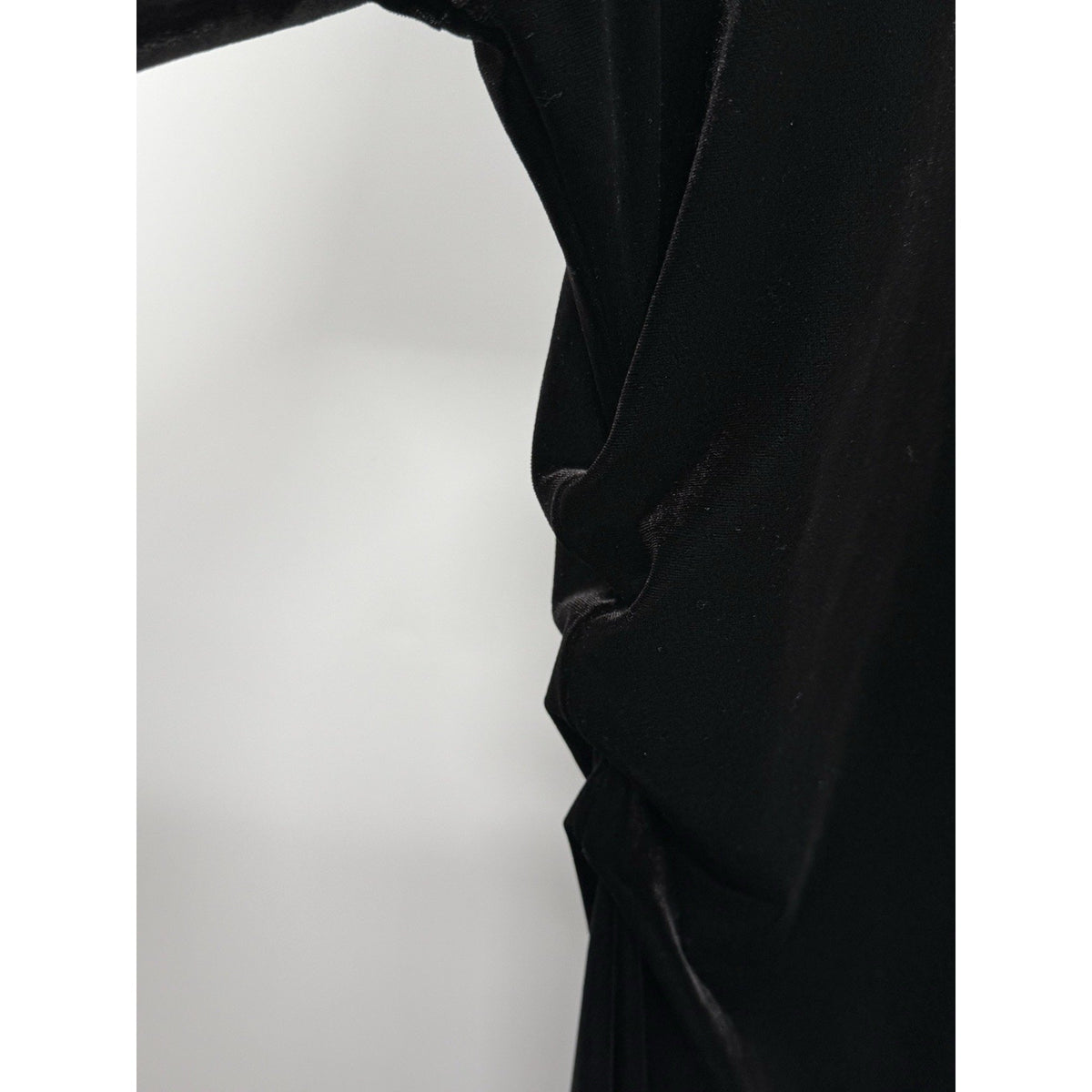 H&M Black Velvet Mini Dress XL Long Sleeve Goth Witchy Dark Romantic Holiday