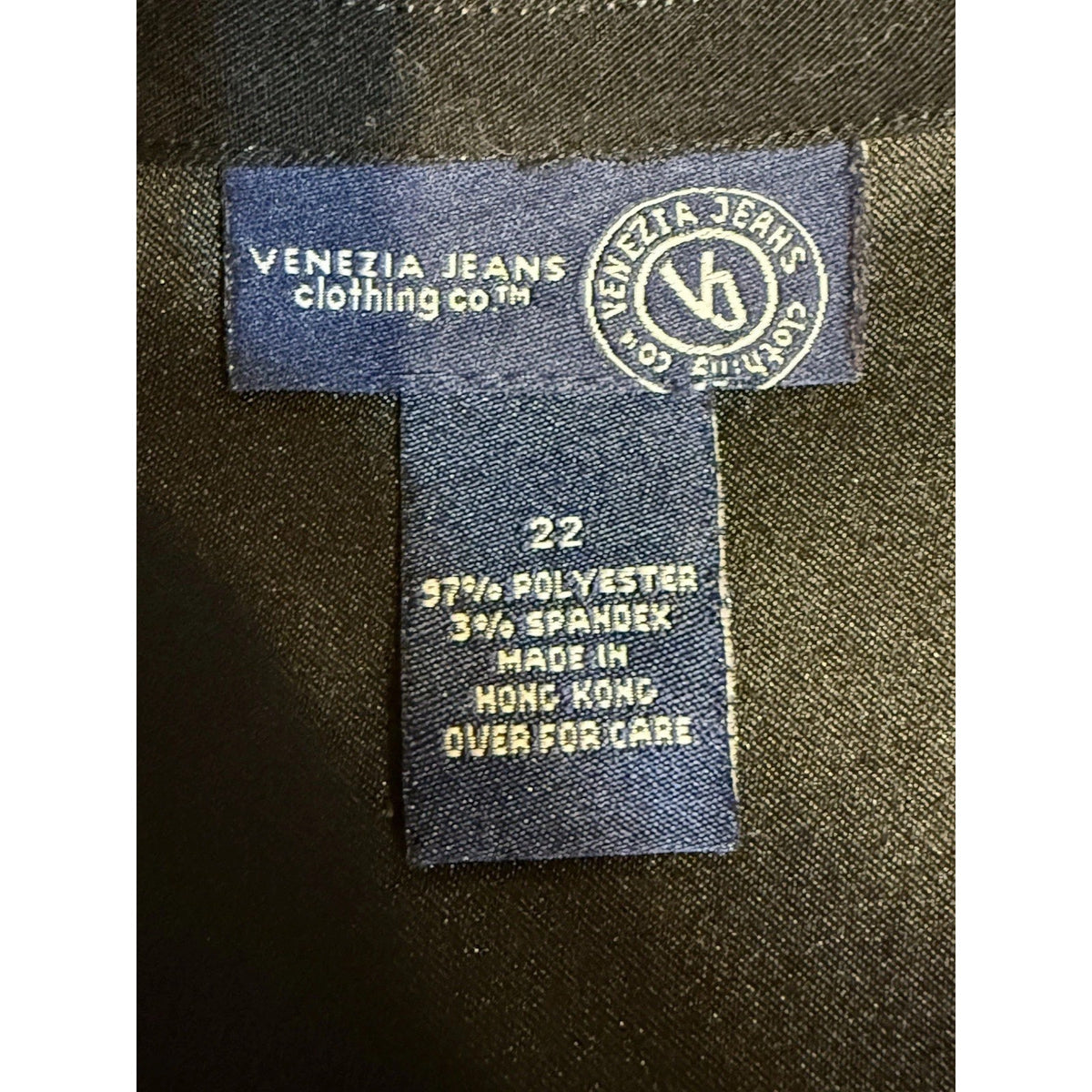 Venezia Jeans Black Skirt Womens Plus Sz 22 Eyelet Hem Back Zip Knee Length 21”