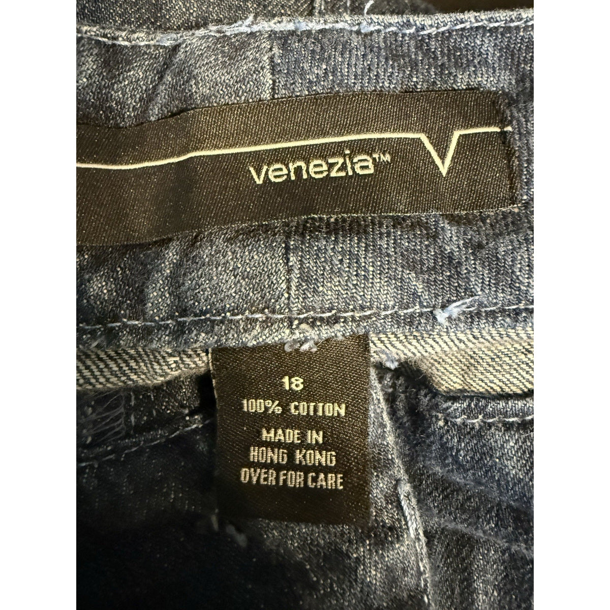 Venezia Denim Skirt Womens 18 Blue Y2K Button Detail Pocket Midi Jean Skirt