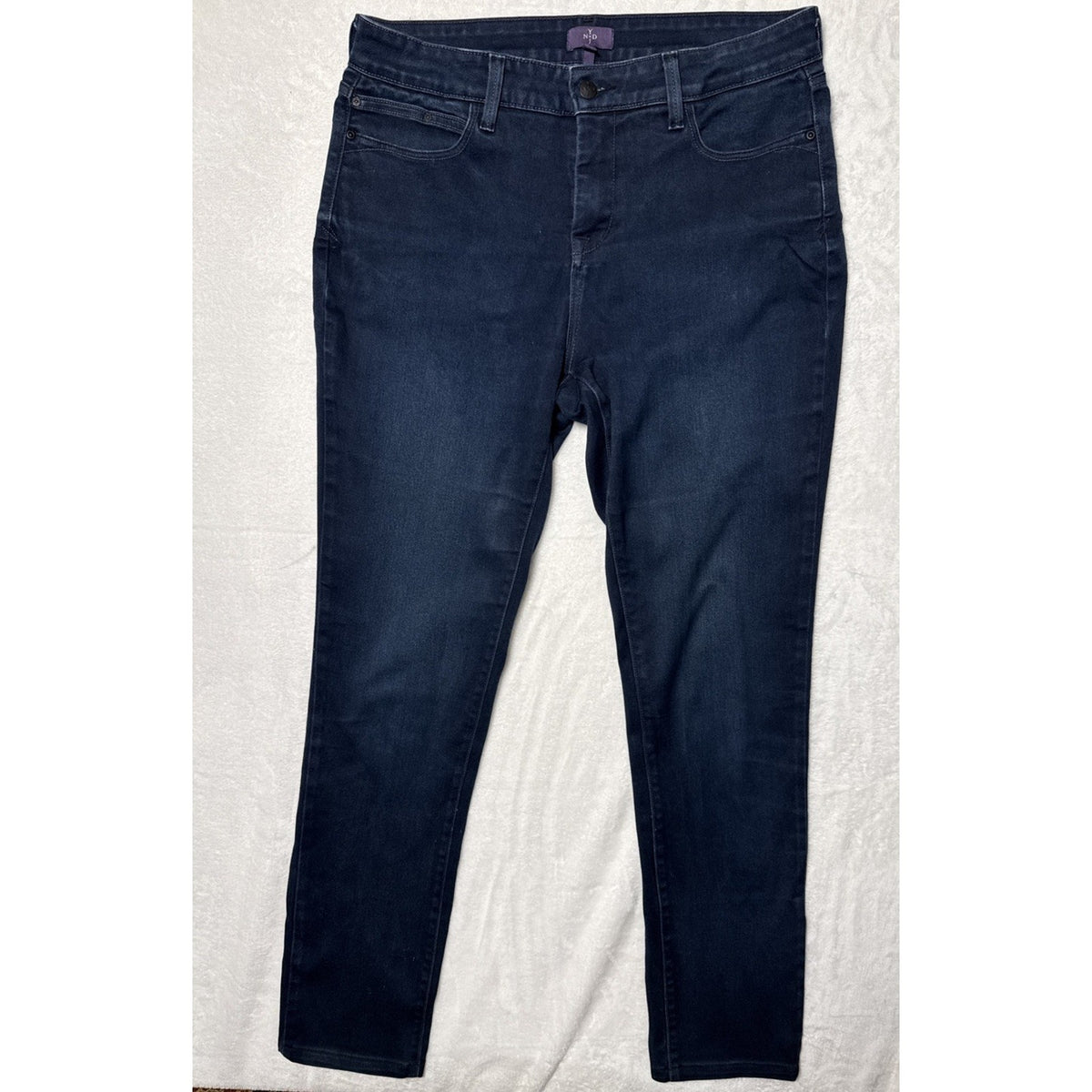 NYDJ Women Skinny Jeans Dark Wash Blue Lift Tuck Technology Sz 12 long legging