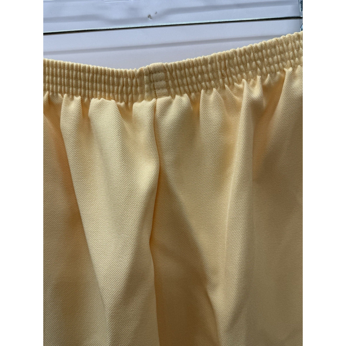 Alfred Dunner Yellow Dress Pants Women Sz 10 Petite Elastic Waist Pull On Pocket