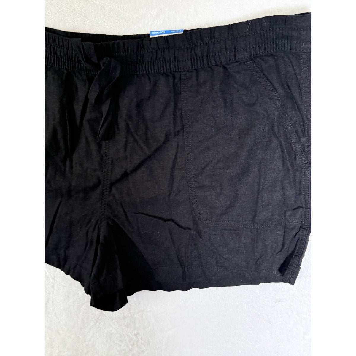 Time and Tru Black Linen Blend Pull On Shorts Women’s XXXL 22 Relaxed
