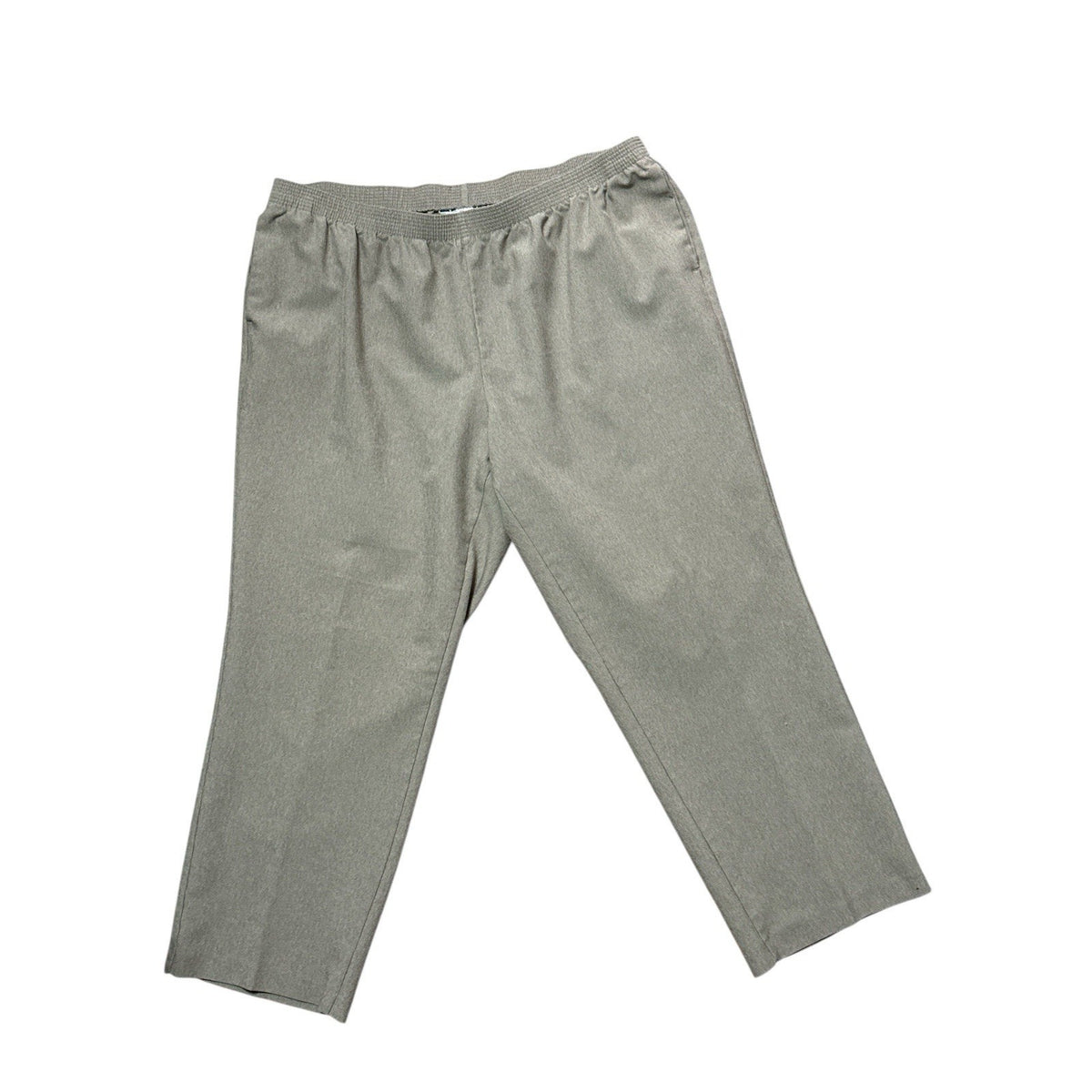 Allison Daley Women’s 24W Brown Pull On Pants Elastic Waist Pockets 29” Inseam
