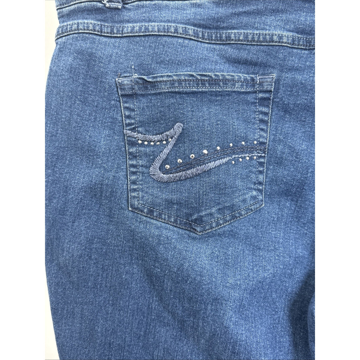Just My Size JMS Plus Size 24W Petite Women’s Jeans, Pockets Stretch Casual